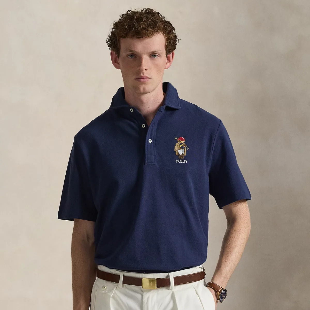 Classic Fit Polo Bear Mesh Polo Shirt