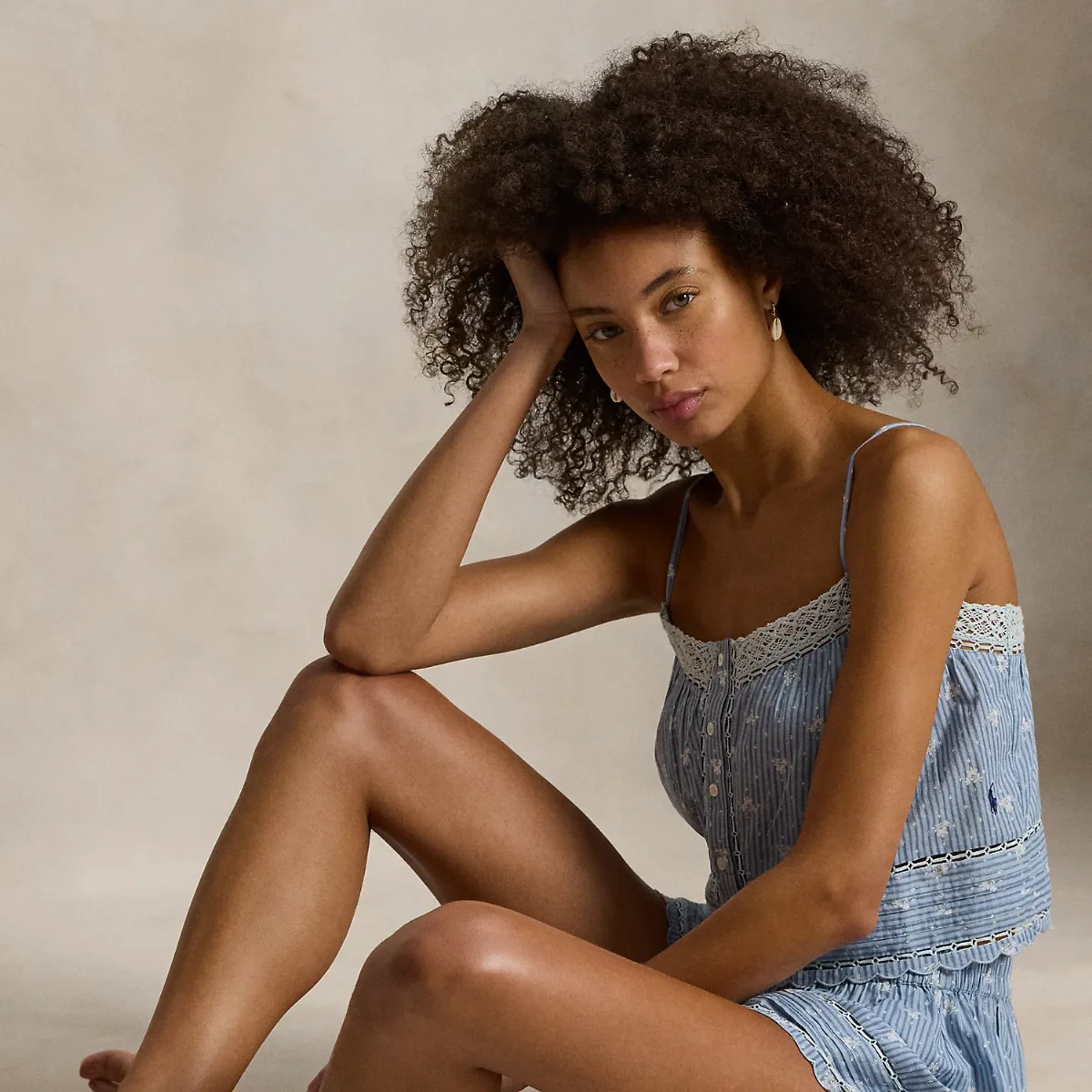Cotton Voile Cami & Short Pajama Set by Ralph Lauren
