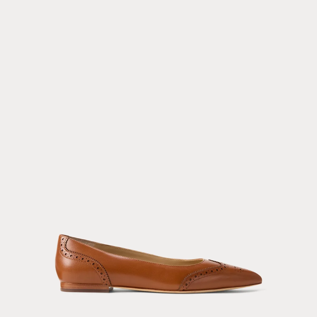 Loraine Perforated Leather Ballet Flat by Ralph Lauren