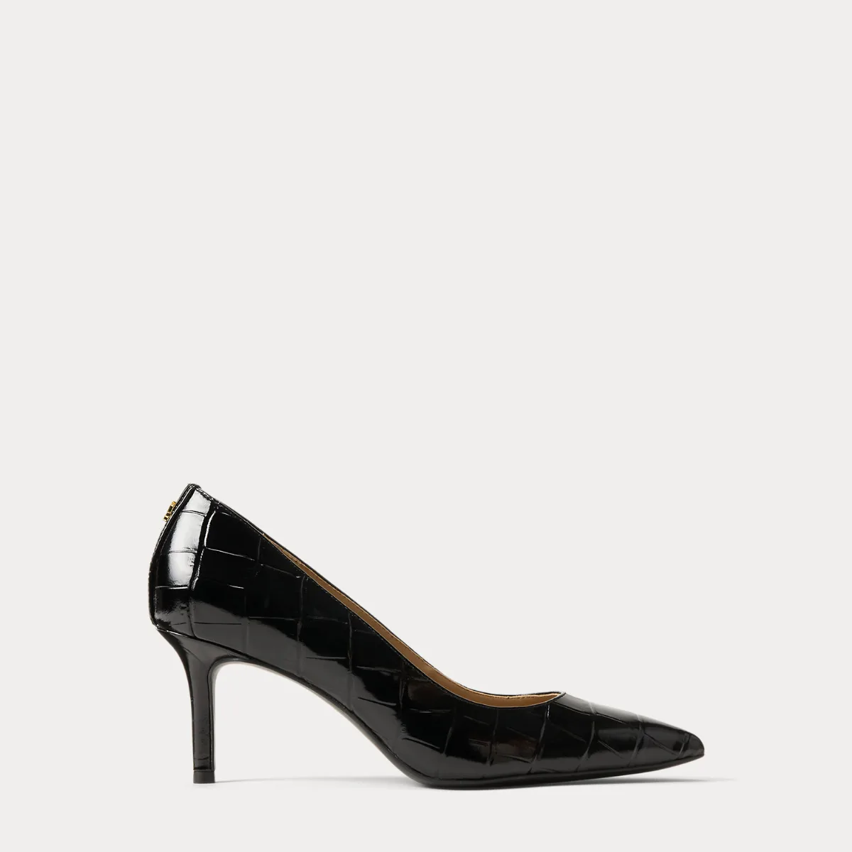 Lanette Croc-Embossed Leather Pump by Ralph Lauren
