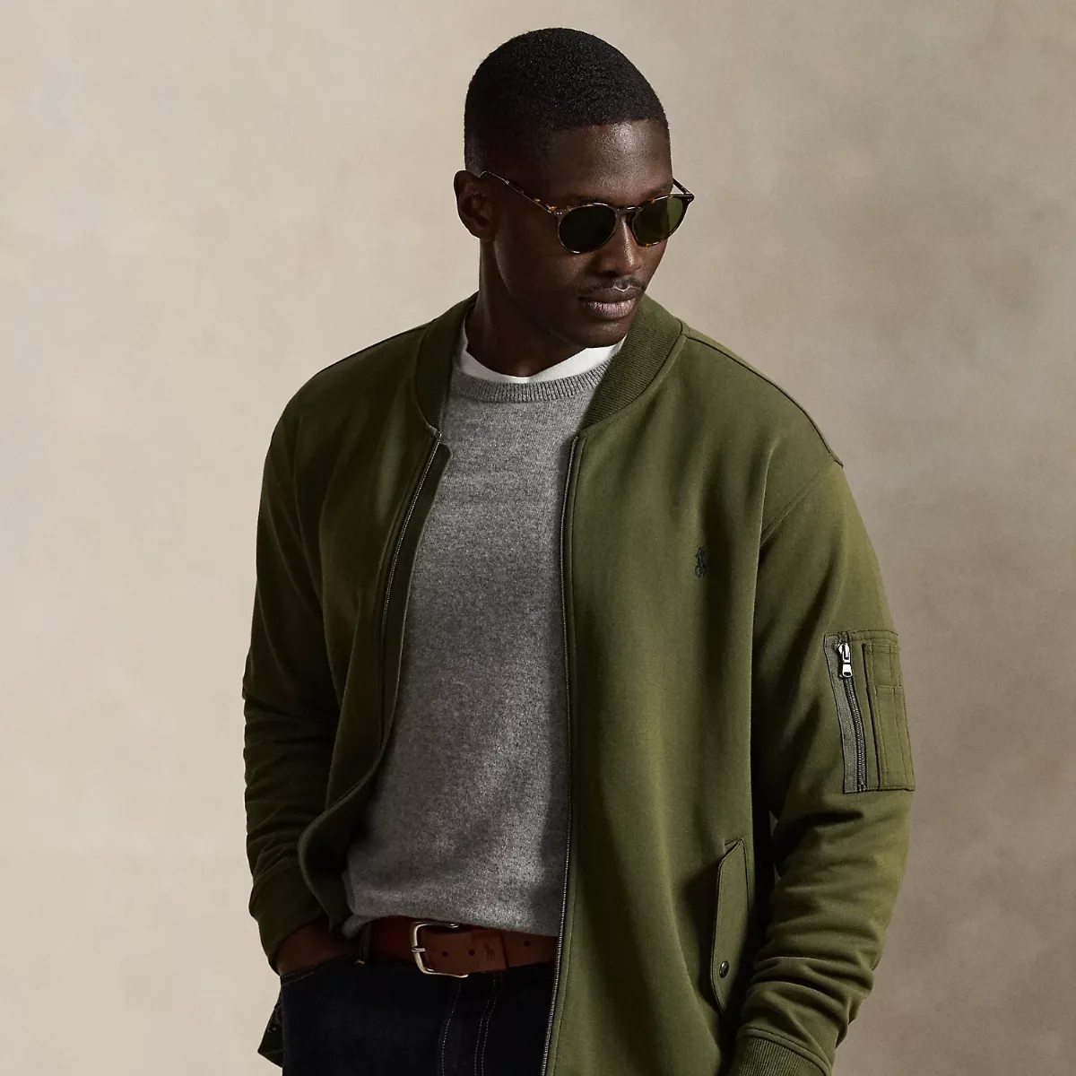 Double-Knit Flight Jacket by Ralph Lauren