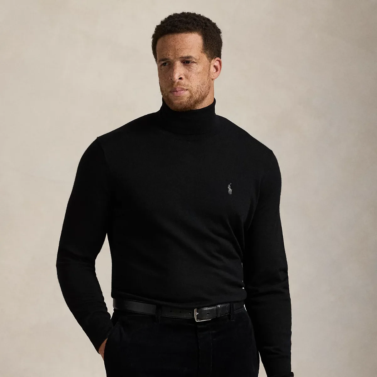 Washable Wool Turtleneck Sweater by Ralph Lauren