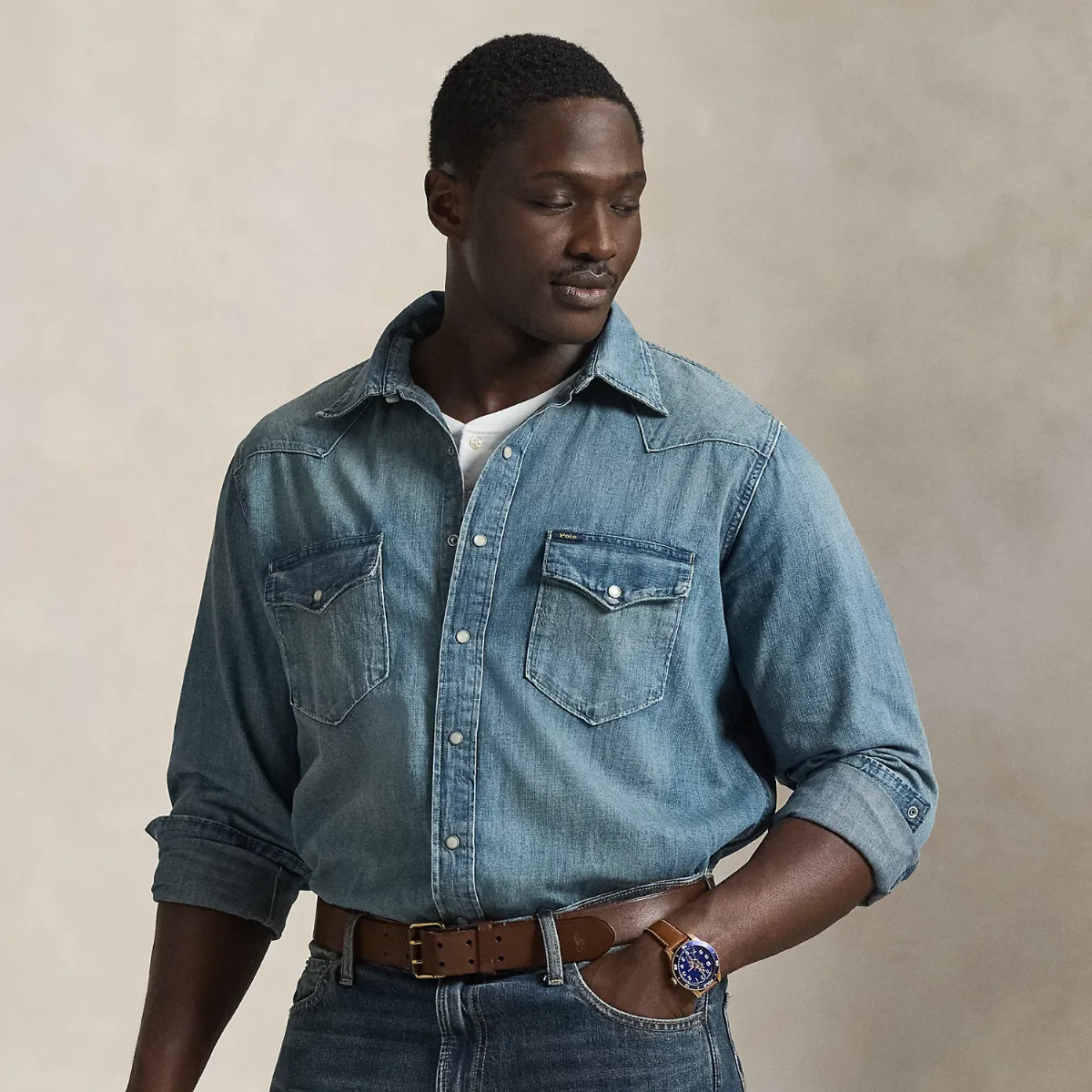 Indigo Twill Western Shirt