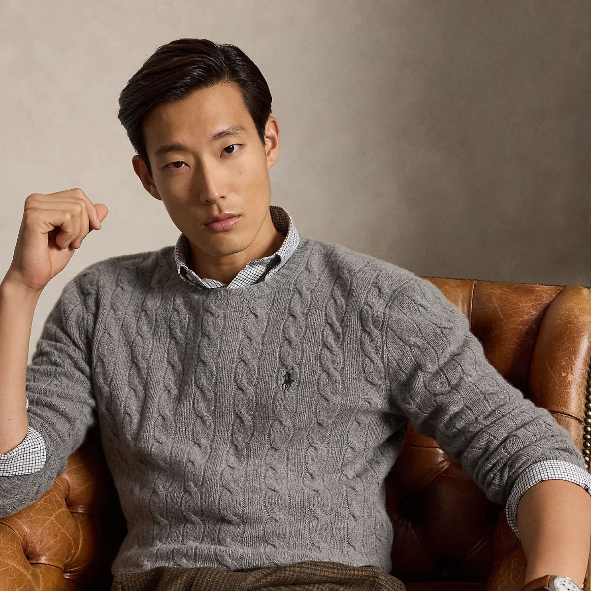 Cable-Knit Wool-Cashmere Sweater by Ralph Lauren