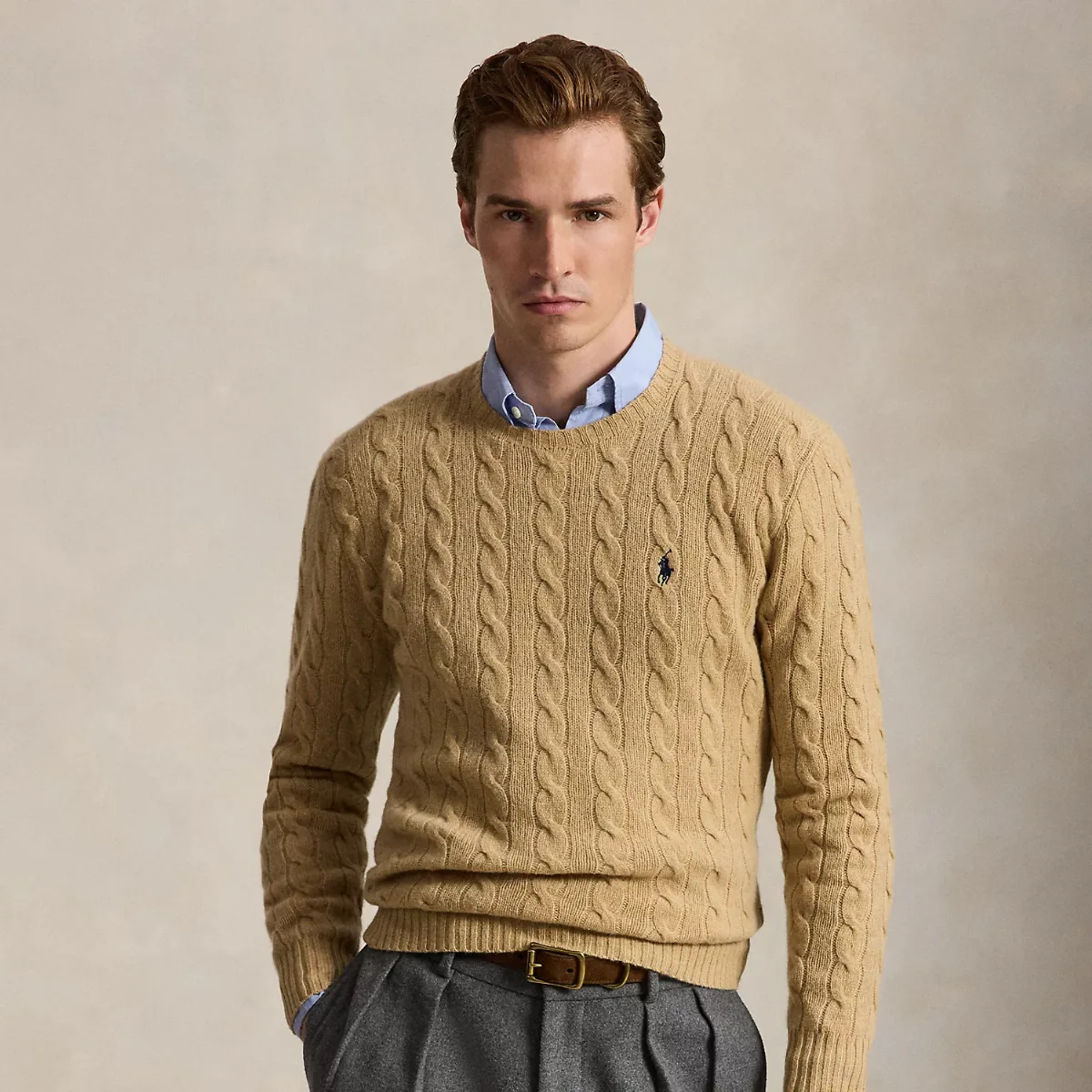 Cable-Knit Wool-Cashmere Sweater by Ralph Lauren