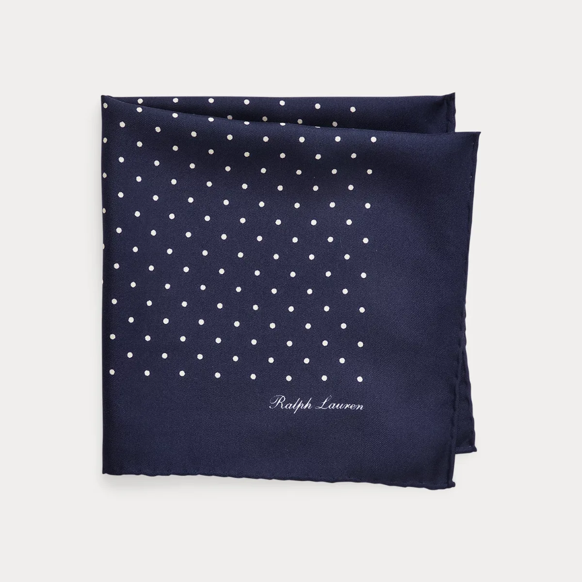 Polka-Dot Silk Foulard Pocket Square by Ralph Lauren