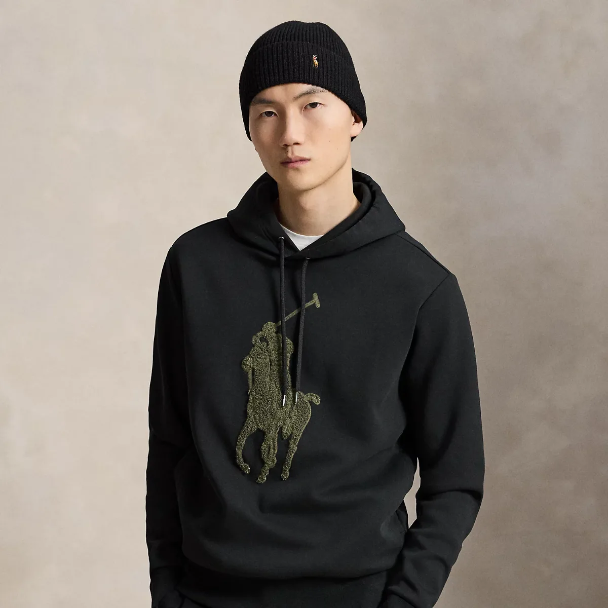 Big Pony Double-Knit Hoodie by Ralph Lauren