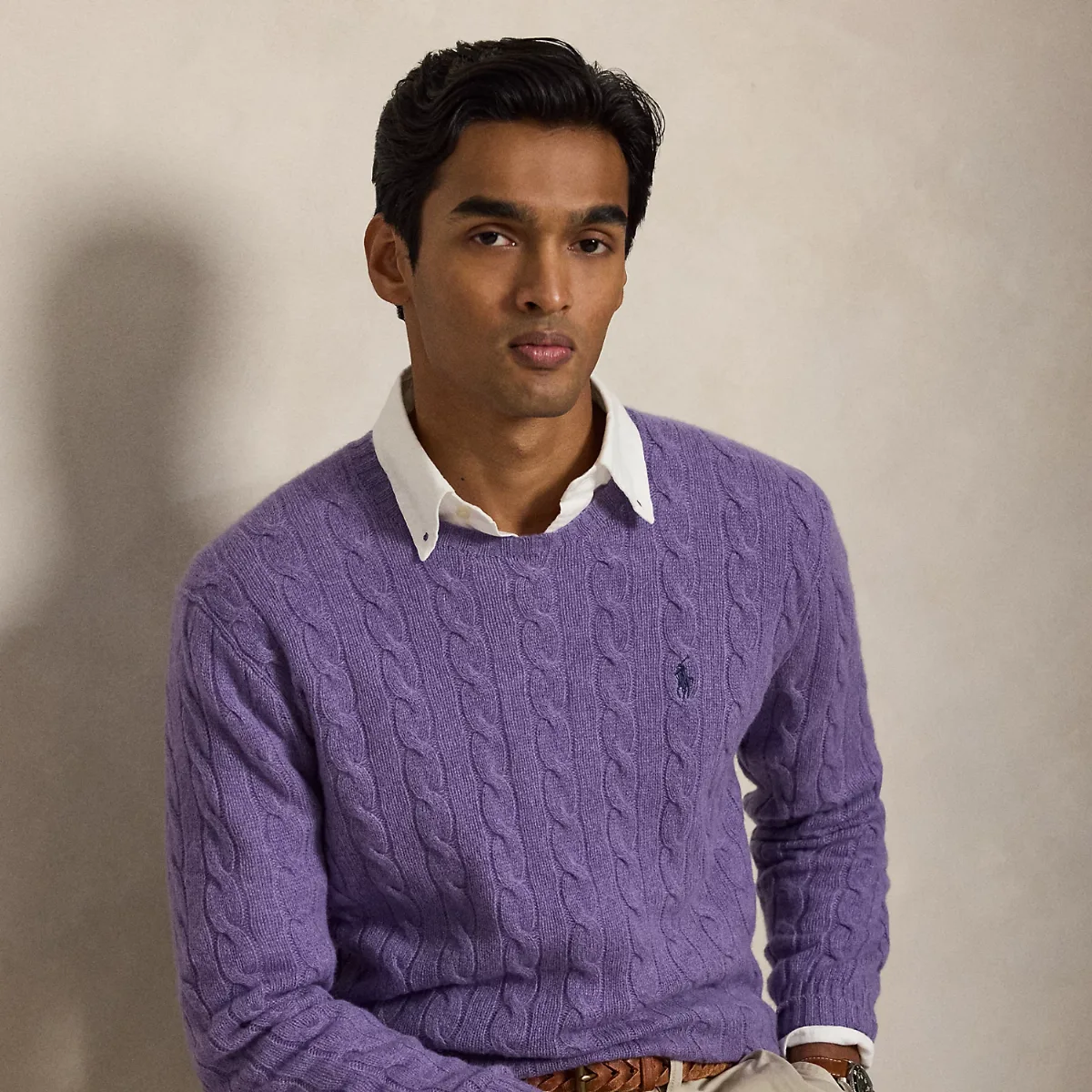 Cable-Knit Wool-Cashmere Sweater by Ralph Lauren