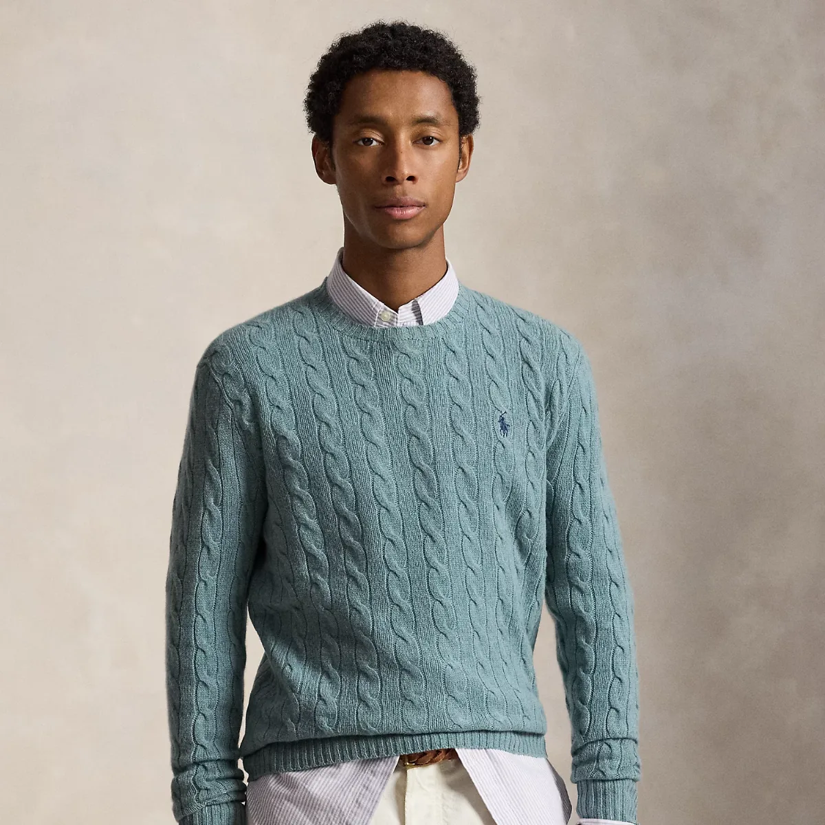 Cable-Knit Wool-Cashmere Sweater by Ralph Lauren