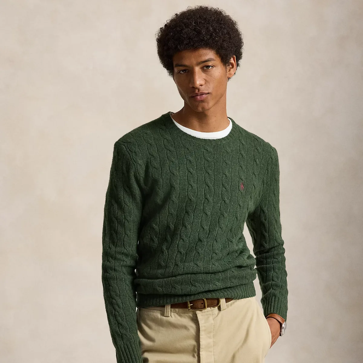 Cable-Knit Wool-Cashmere Sweater by Ralph Lauren