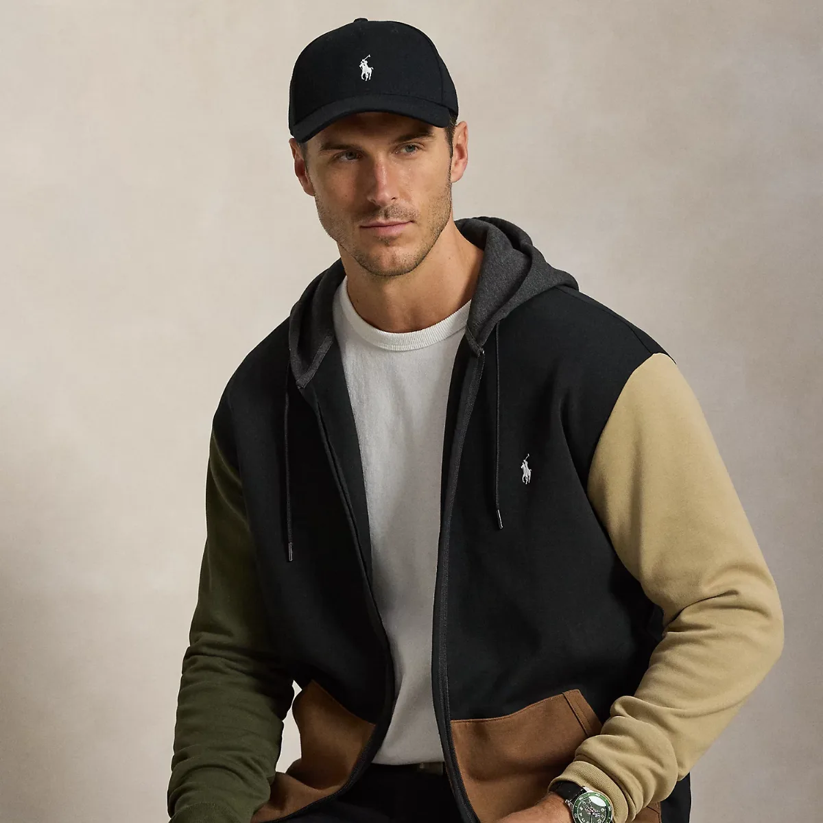 Double-Knit Full-Zip Hoodie by Ralph Lauren