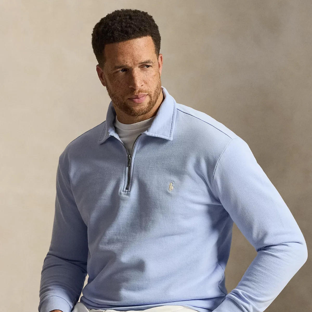 Loopback Fleece Quarter-Zip Sweatshirt by Ralph Lauren