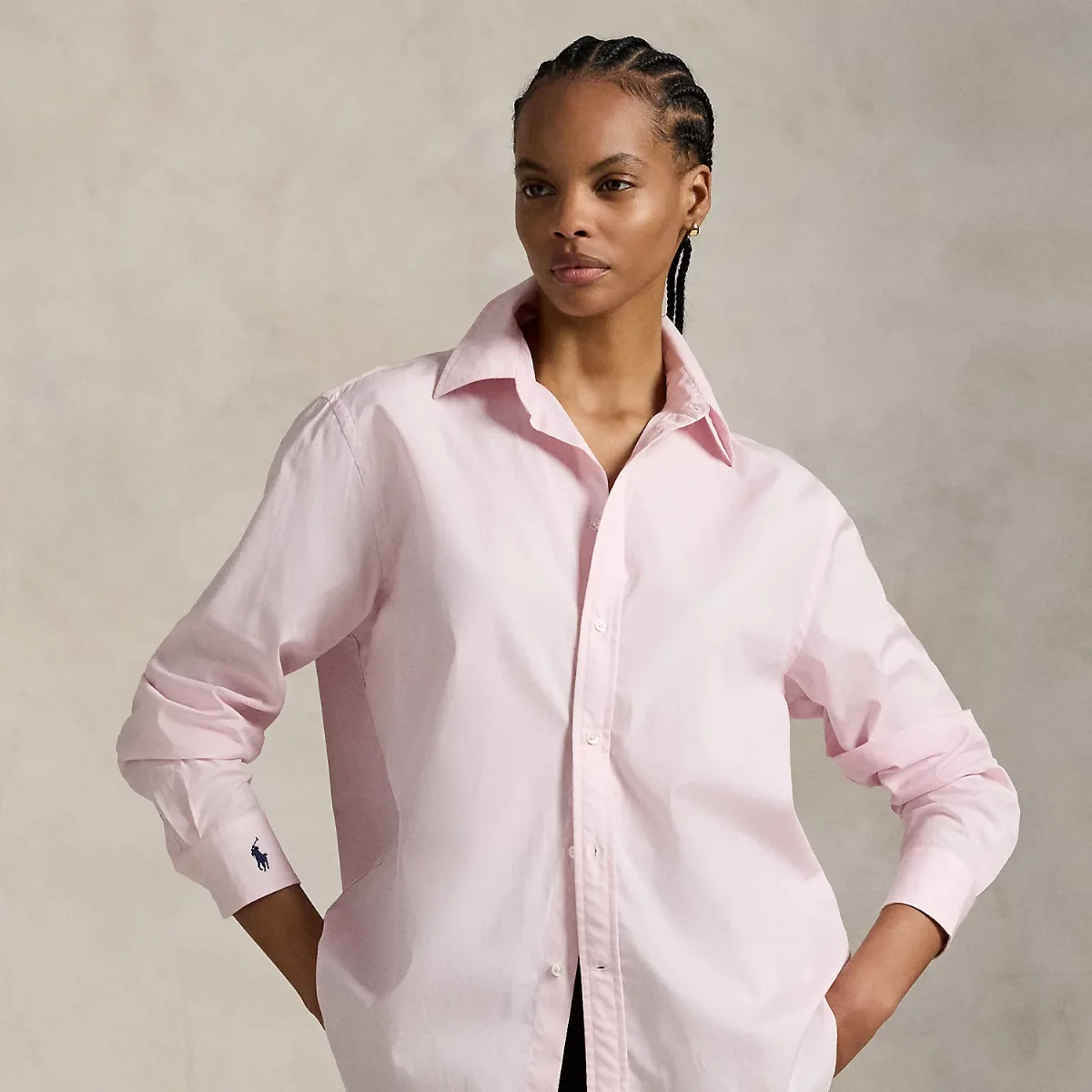 End-On-End Oversize Fit Cotton Shirt by Ralph Lauren