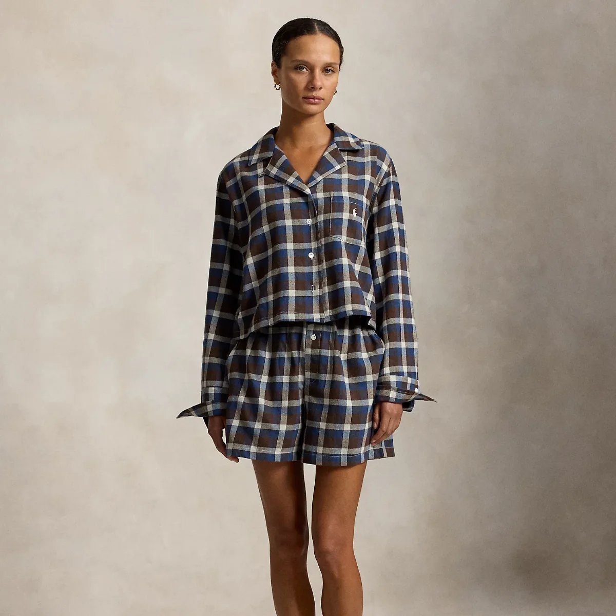 Flannel Piped Pajama Set by Ralph Lauren