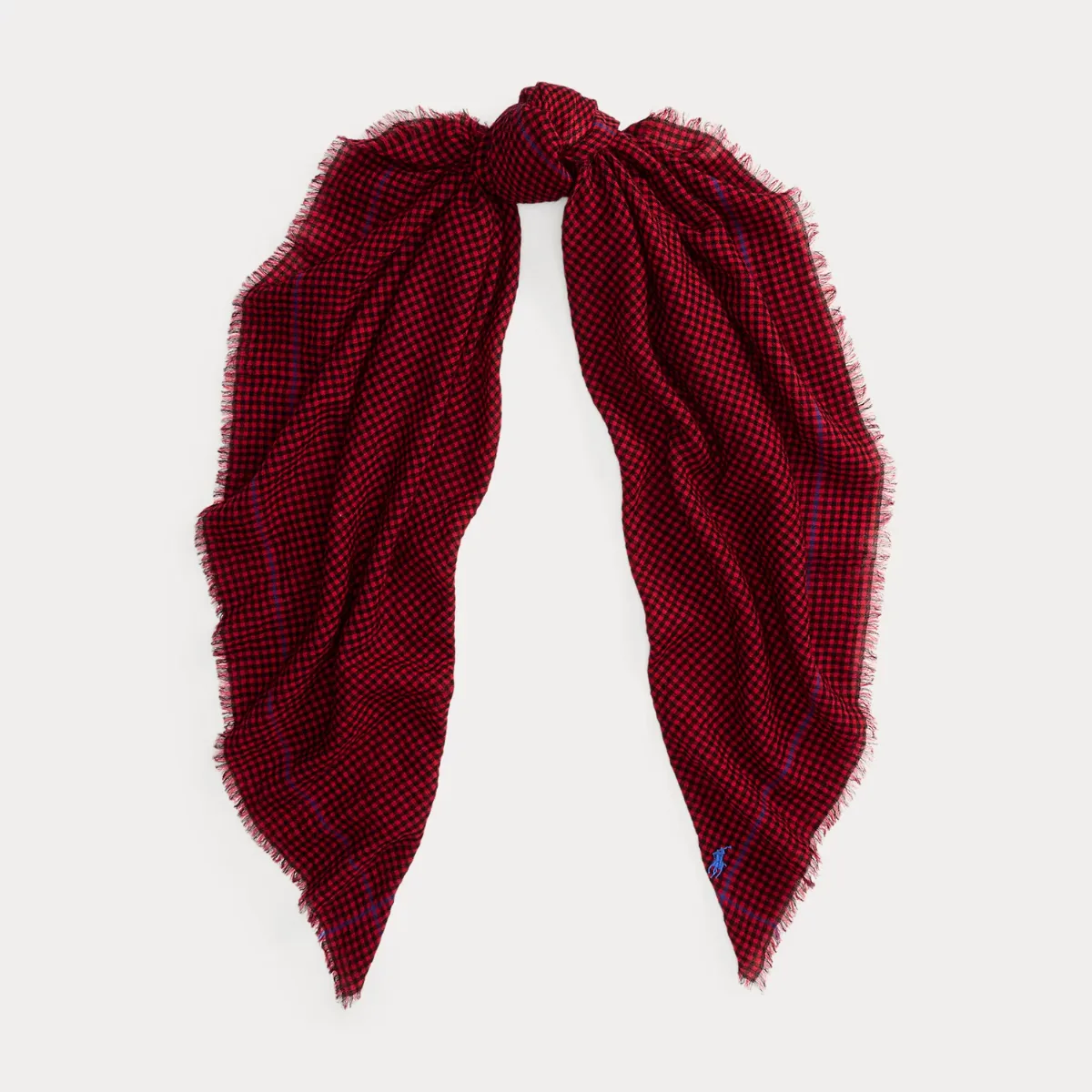 Checked Wool Square Scarf by Ralph Lauren