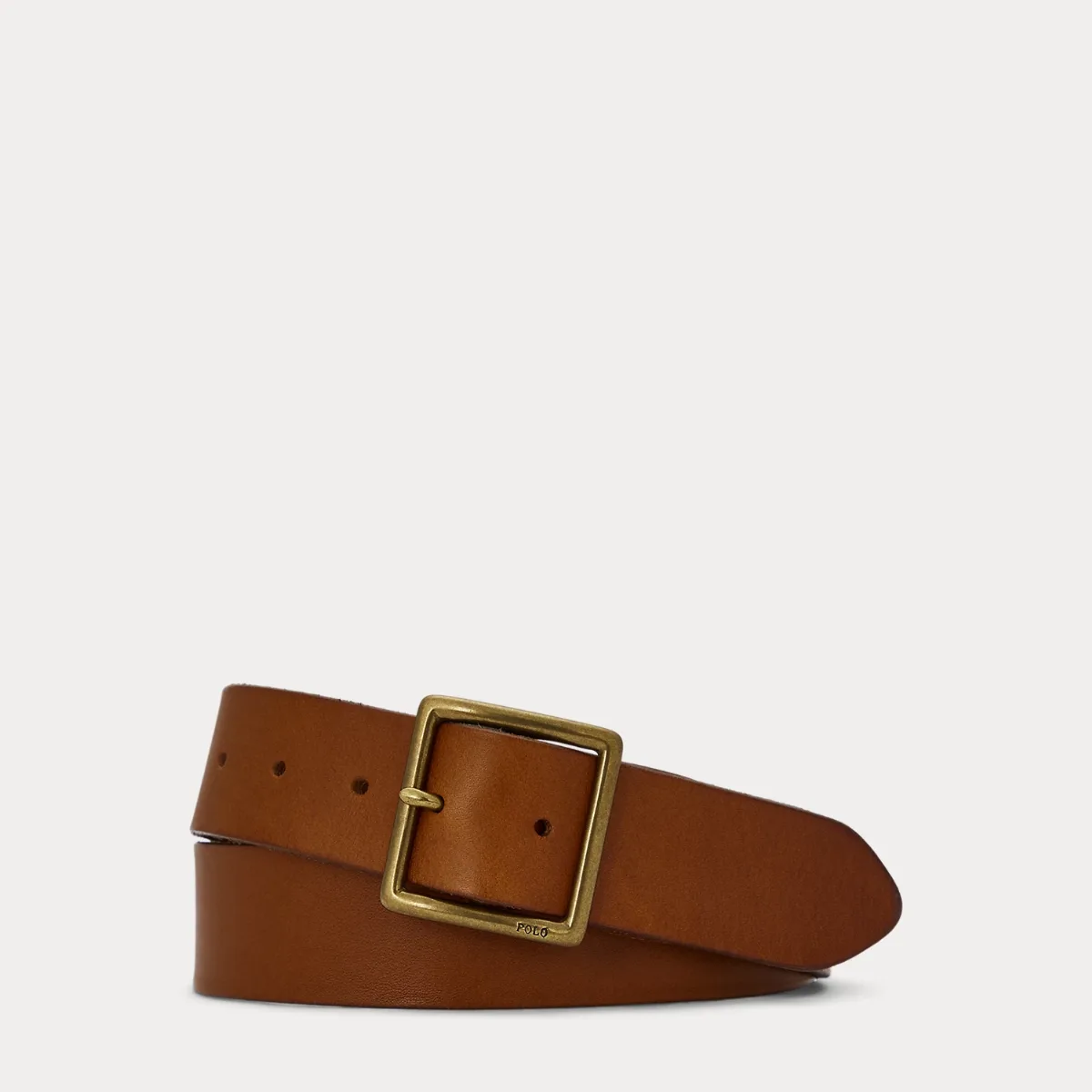 Burnished Vachetta Leather Belt by Ralph Lauren