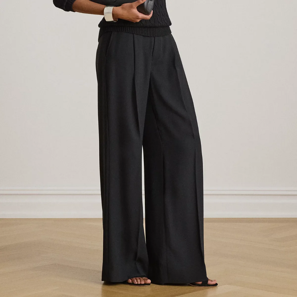 Double-Faced Georgette Wide-Leg Pant by Ralph Lauren