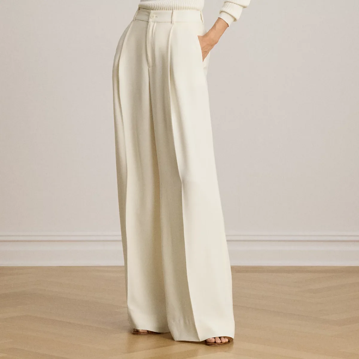 Double-Faced Georgette Wide-Leg Pant