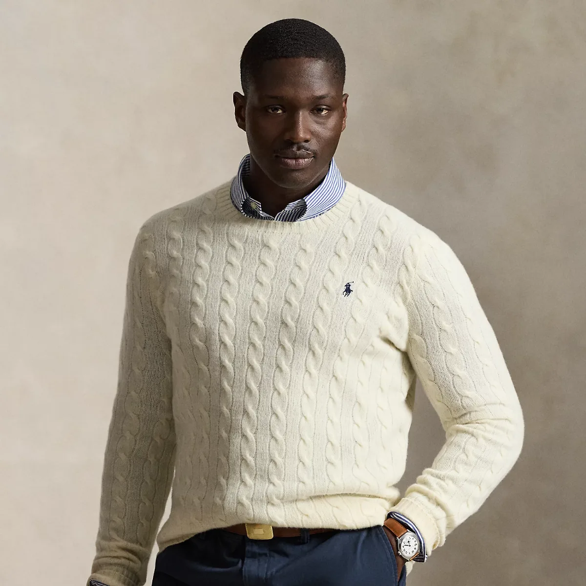 Cable-Knit Wool-Cashmere Sweater