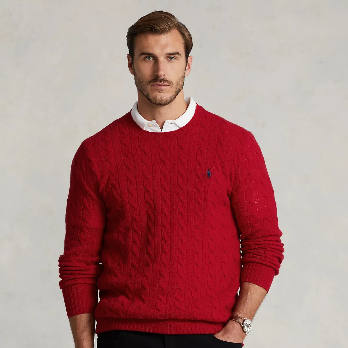 Cable-Knit Wool-Cashmere Sweater