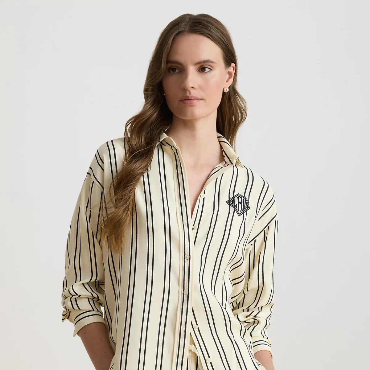 Relaxed Fit Striped Jacquard Shirt by Ralph Lauren