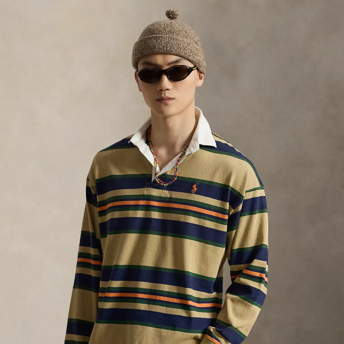 Big Fit Striped Jersey Rugby Shirt by Ralph Lauren