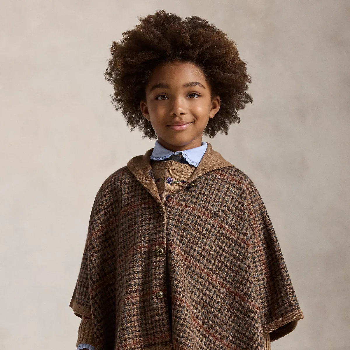 Wool Hooded Poncho by Ralph Lauren