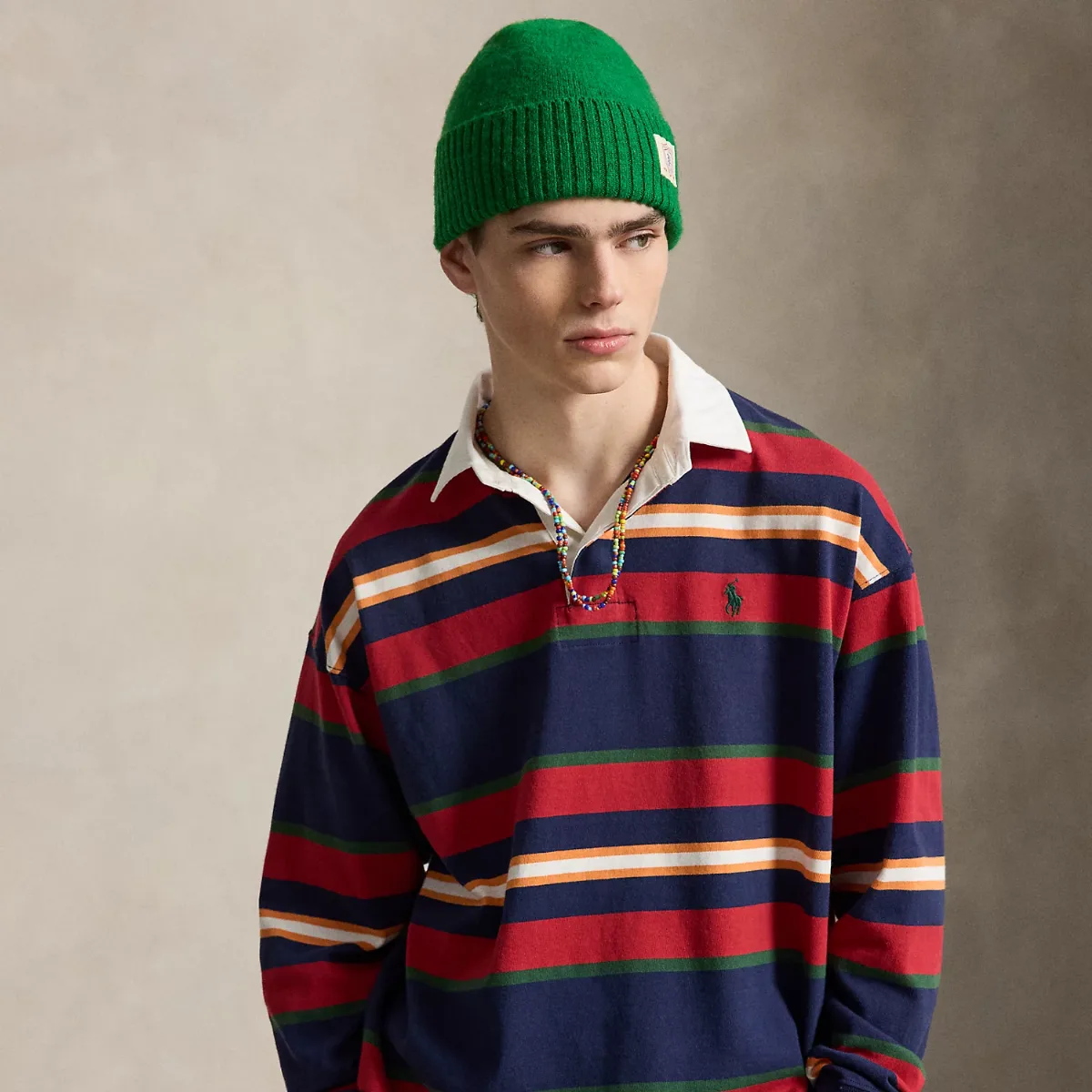 Big Fit Striped Jersey Rugby Shirt