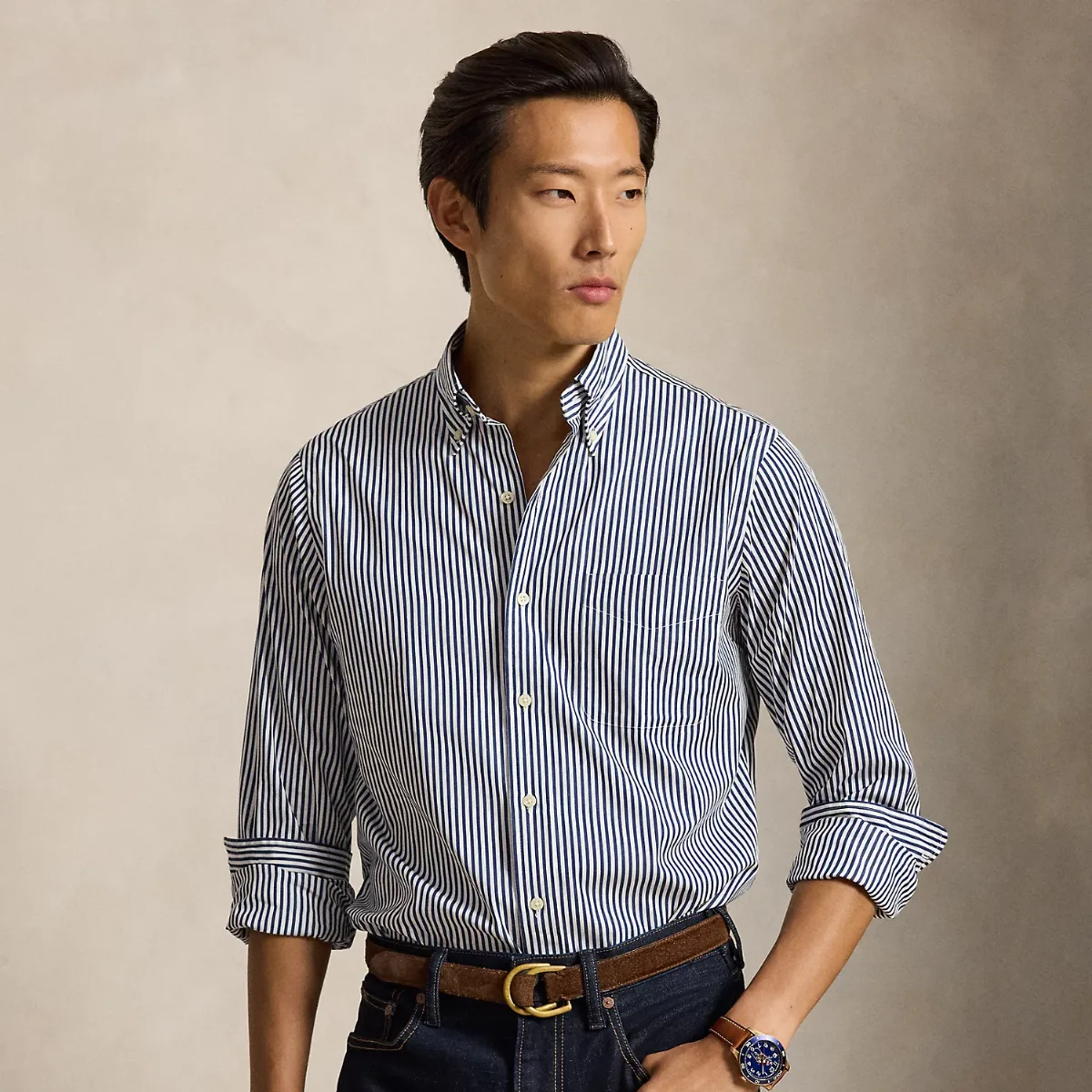 Fit Striped Poplin Shirt by Ralph Lauren