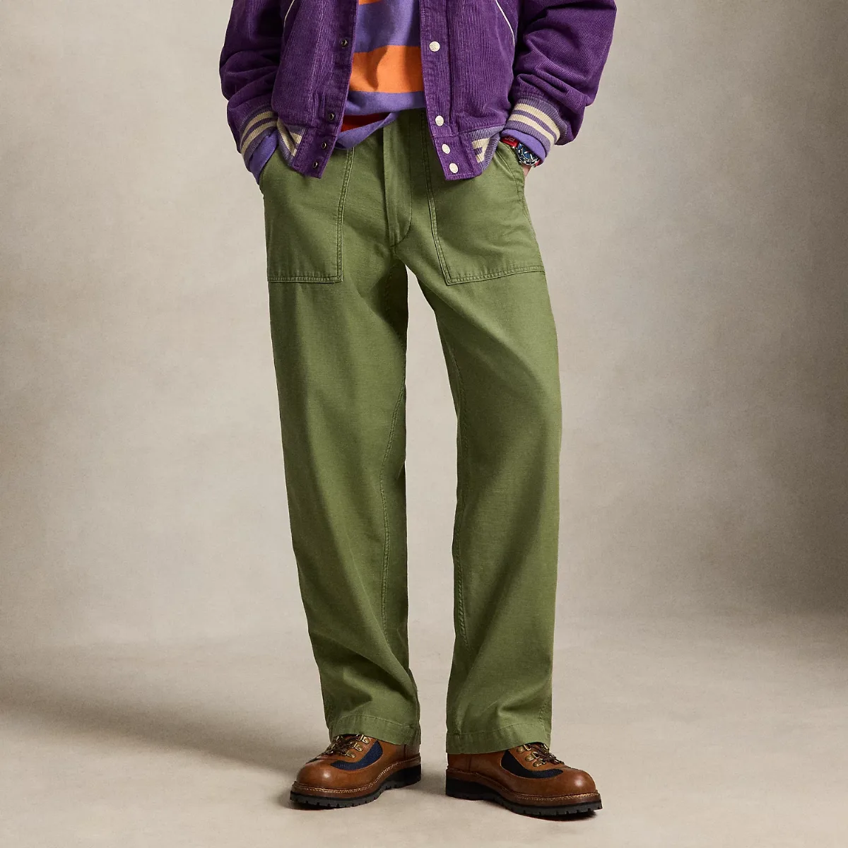 Relaxed Fit Reverse-Sateen Utility Pant
