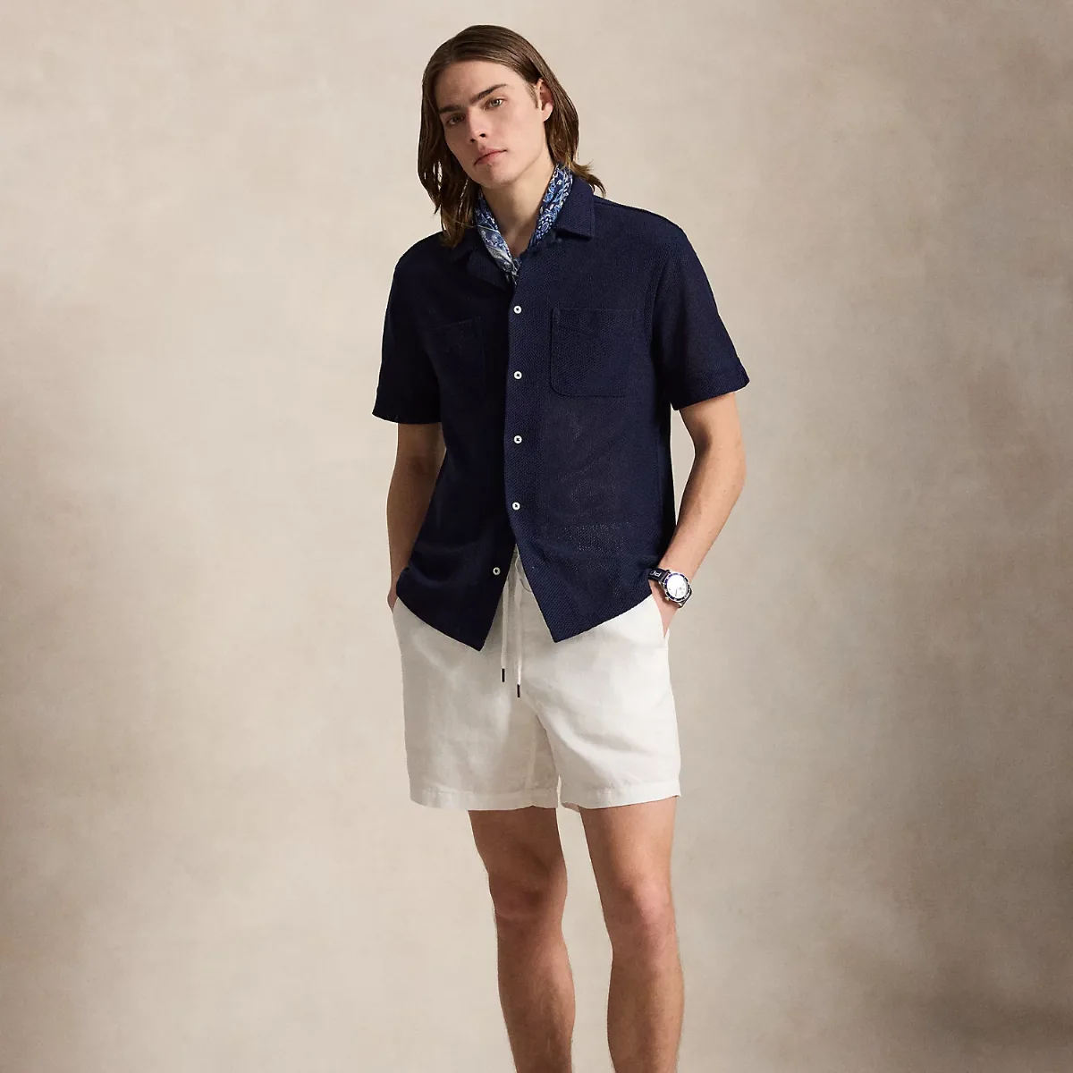 6-Inch Lateef Classic Fit Linen Short by Ralph Lauren