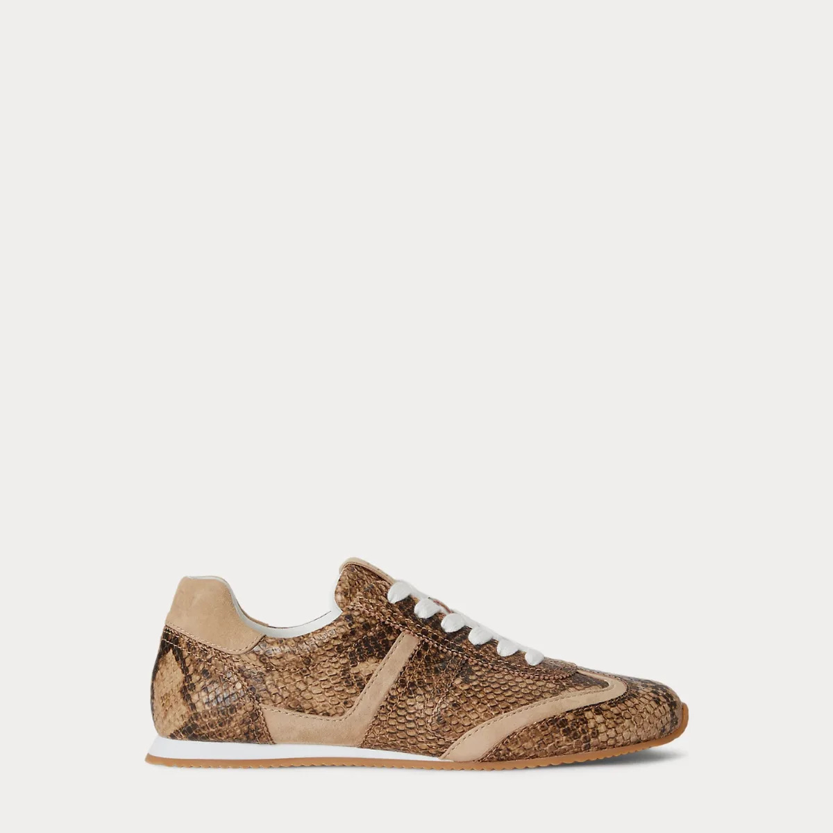 Dani Python-Embossed Low-Profile Sneaker by Ralph Lauren