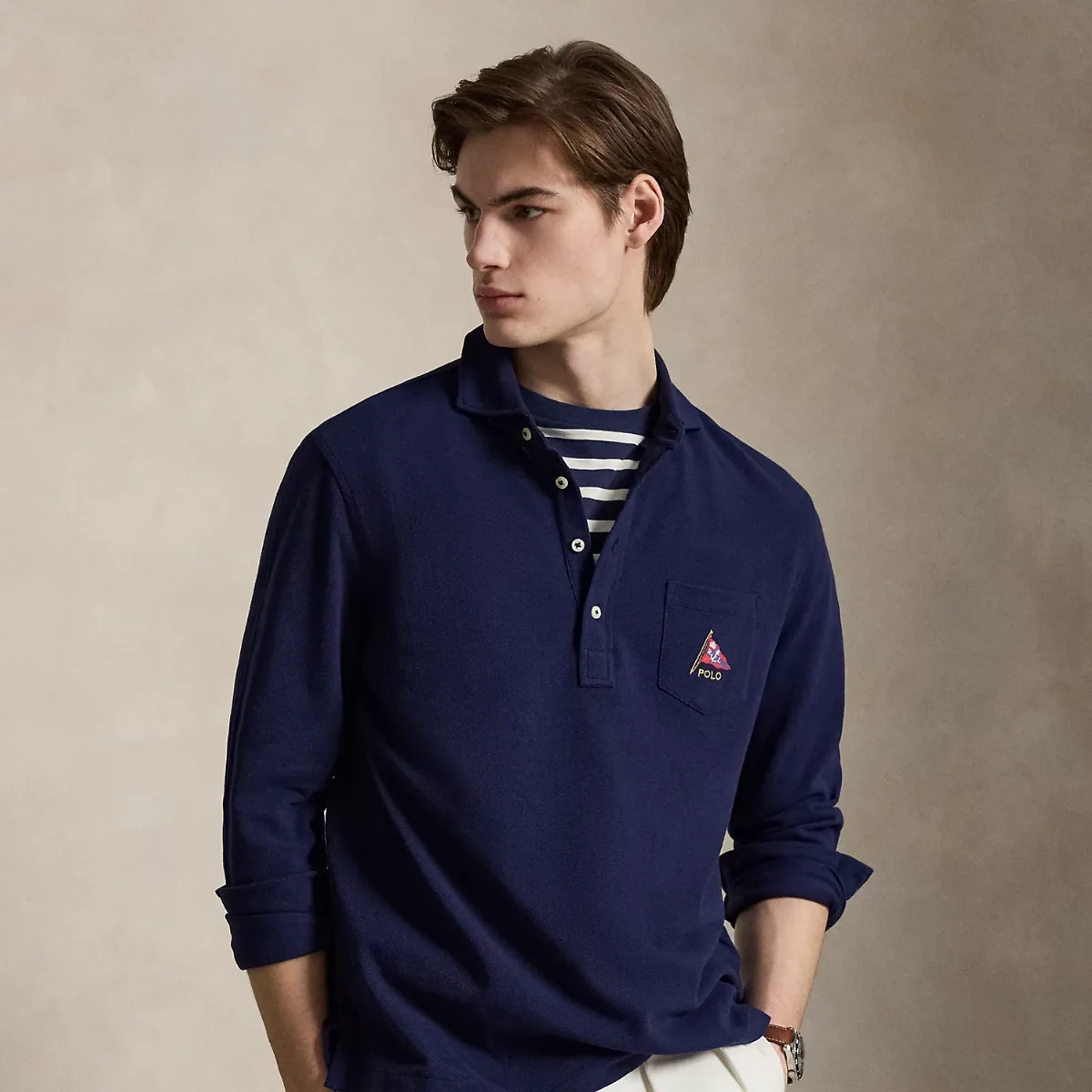 Classic Fit Embroidered Mesh Polo Shirt by Ralph Lauren