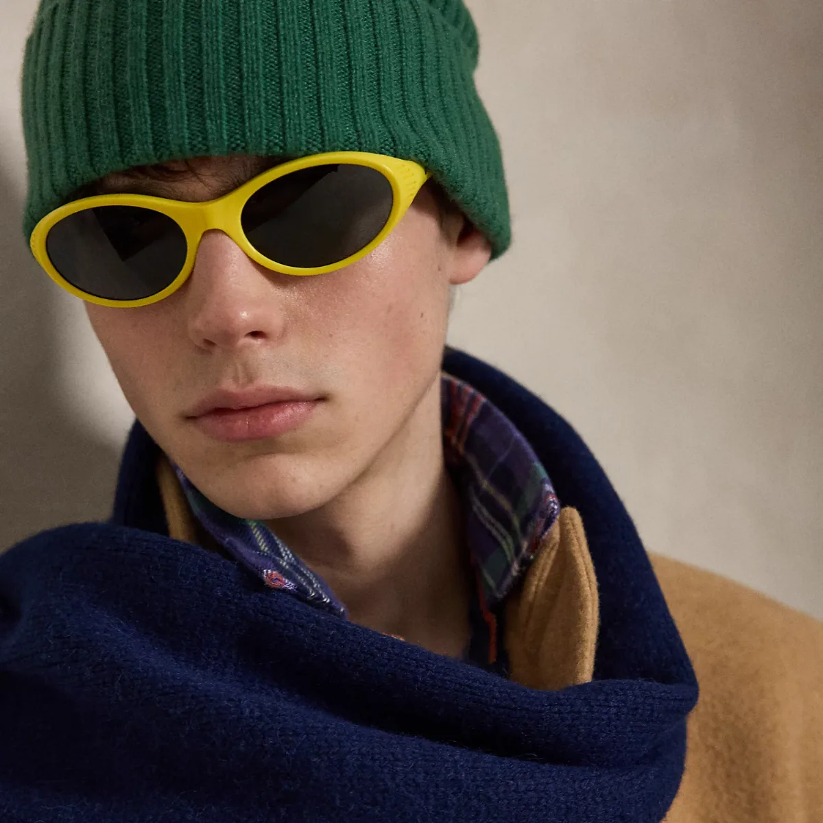 Rib-Knit Cashmere Beanie