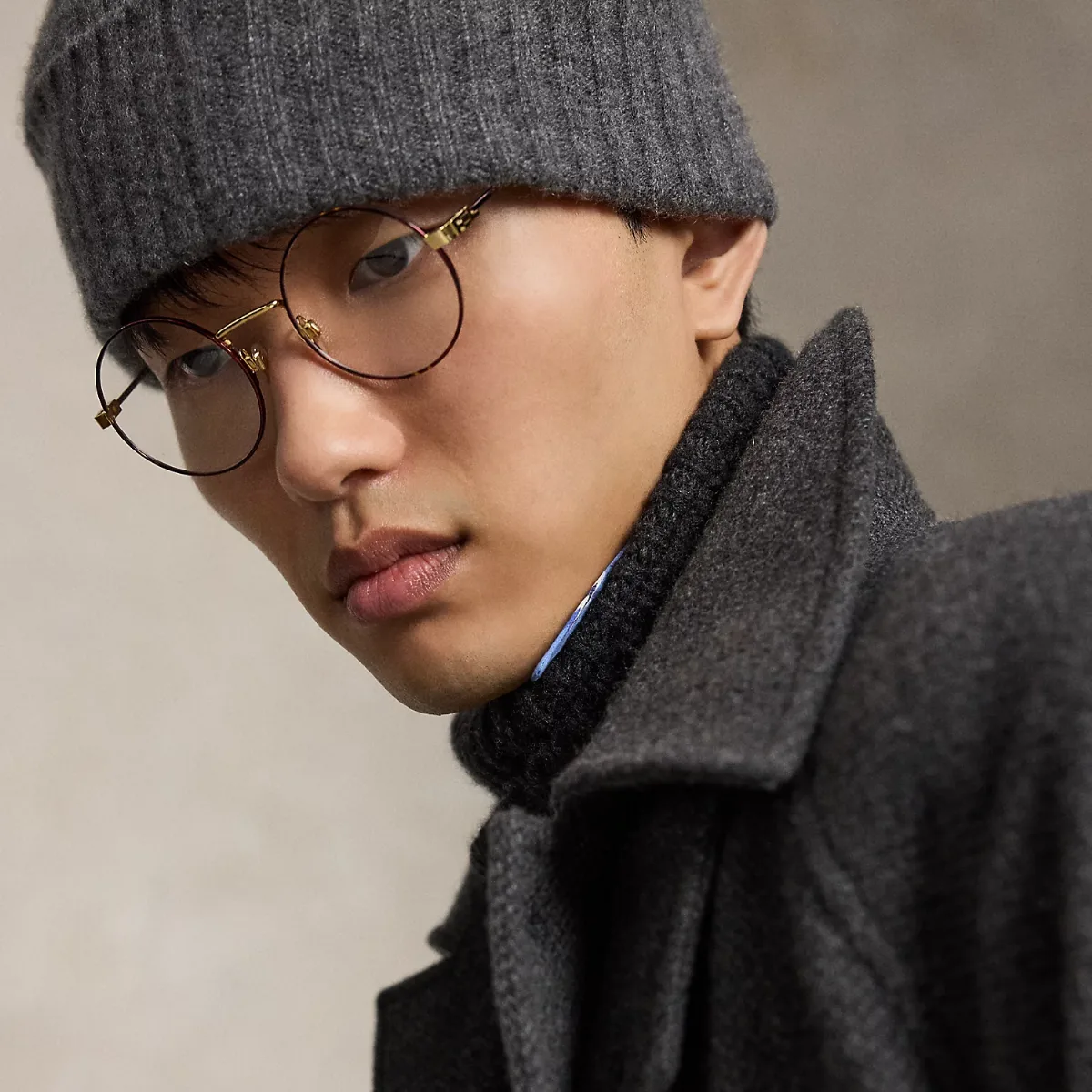 Rib-Knit Cashmere Beanie