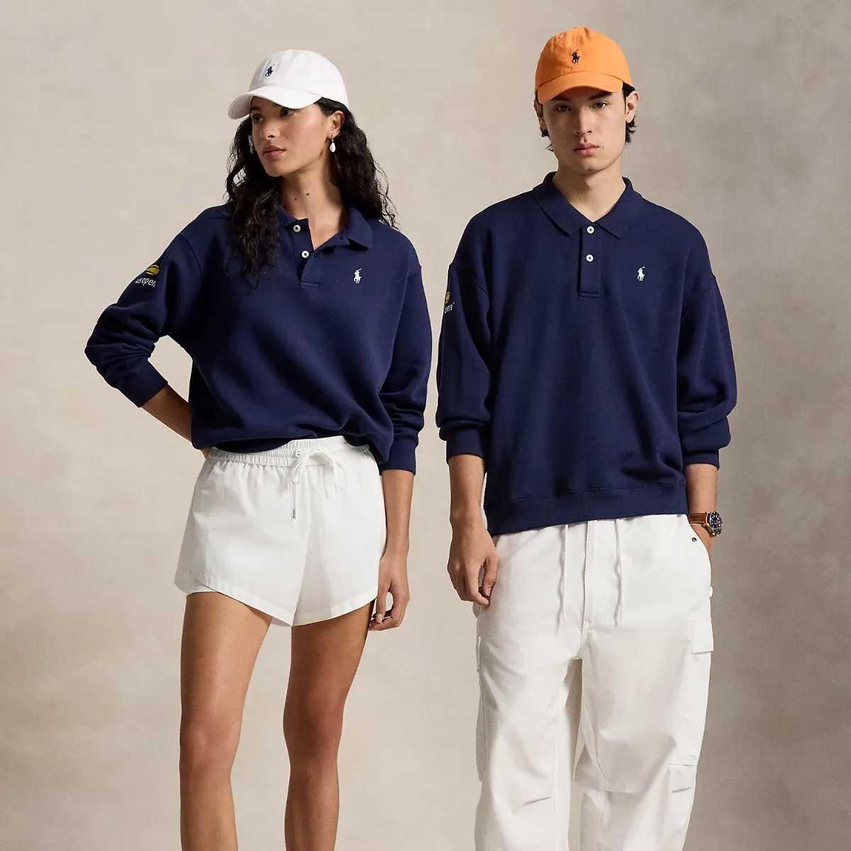 US Open Fleece Long-Sleeve Polo Shirt by Ralph Lauren