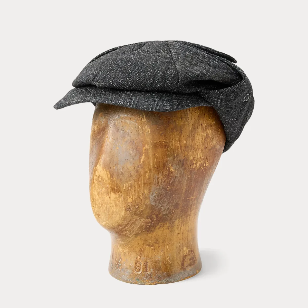 Wool-Cotton Herringbone Earflap Cap by Ralph Lauren
