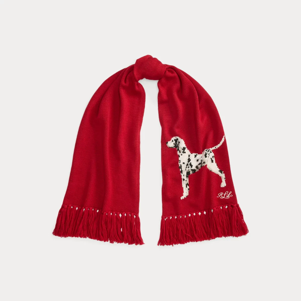Fringe-Trim Dalmatian Scarf by Ralph Lauren