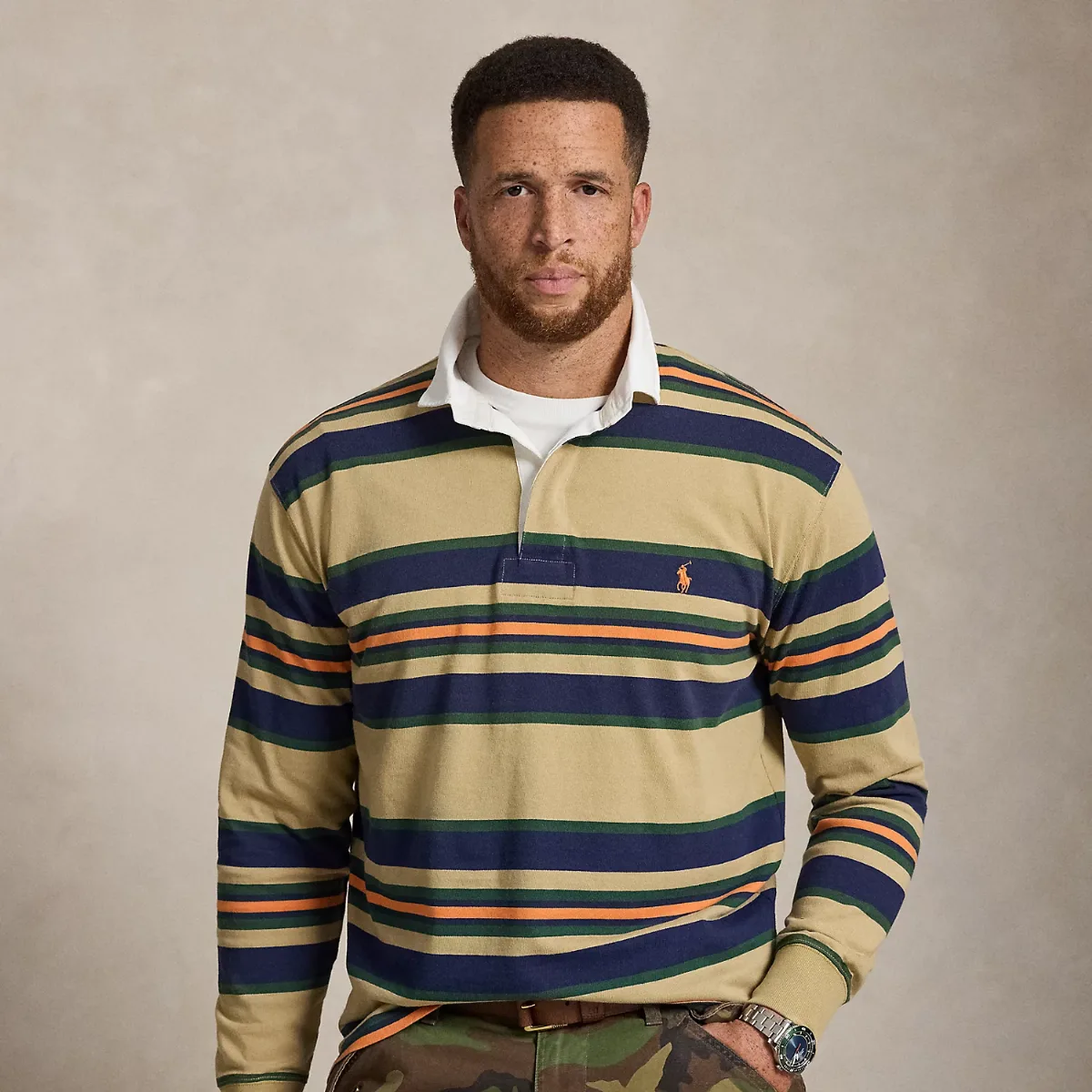 Striped Jersey Rugby Shirt by Ralph Lauren