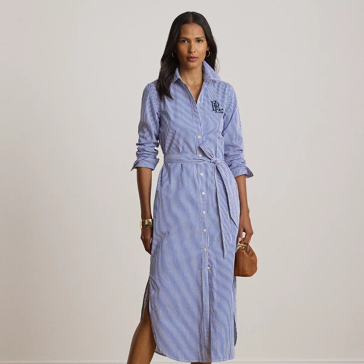 Striped Cotton Broadcloth Shirtdress by Ralph Lauren