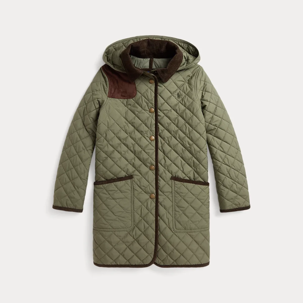Quilted Long Barn Jacket by Ralph Lauren