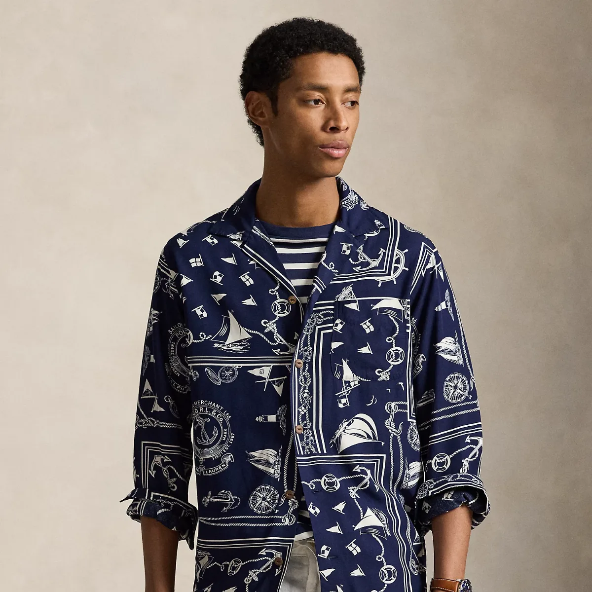 Classic Fit Nautical Bandanna Shirt by Ralph Lauren