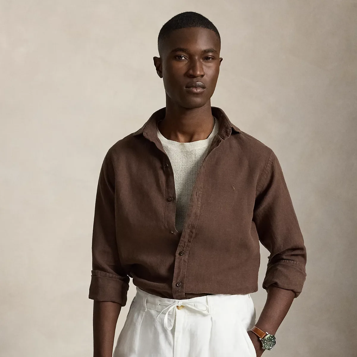 Classic Fit Linen Shirt by Ralph Lauren