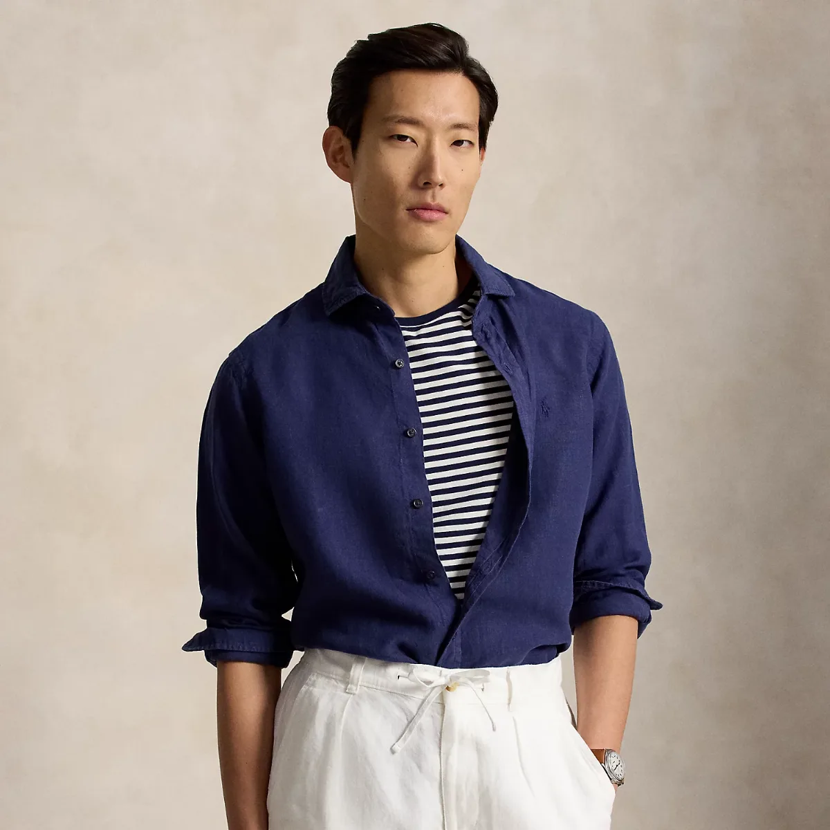 Classic Fit Linen Shirt by Ralph Lauren