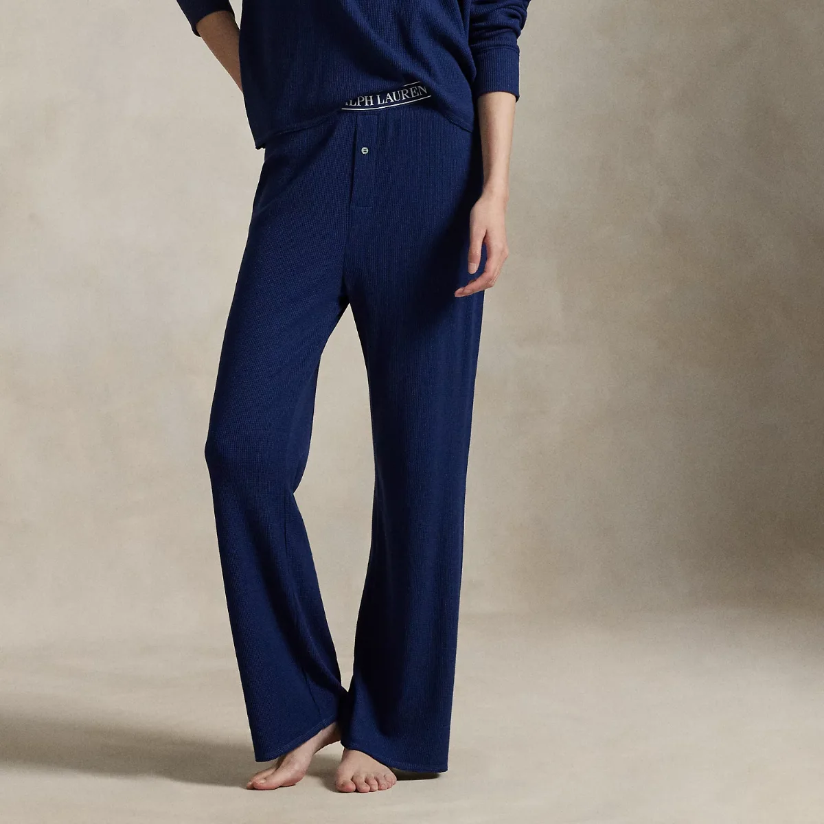 Waffle-Knit Long-Sleeve Pajama Set by Ralph Lauren