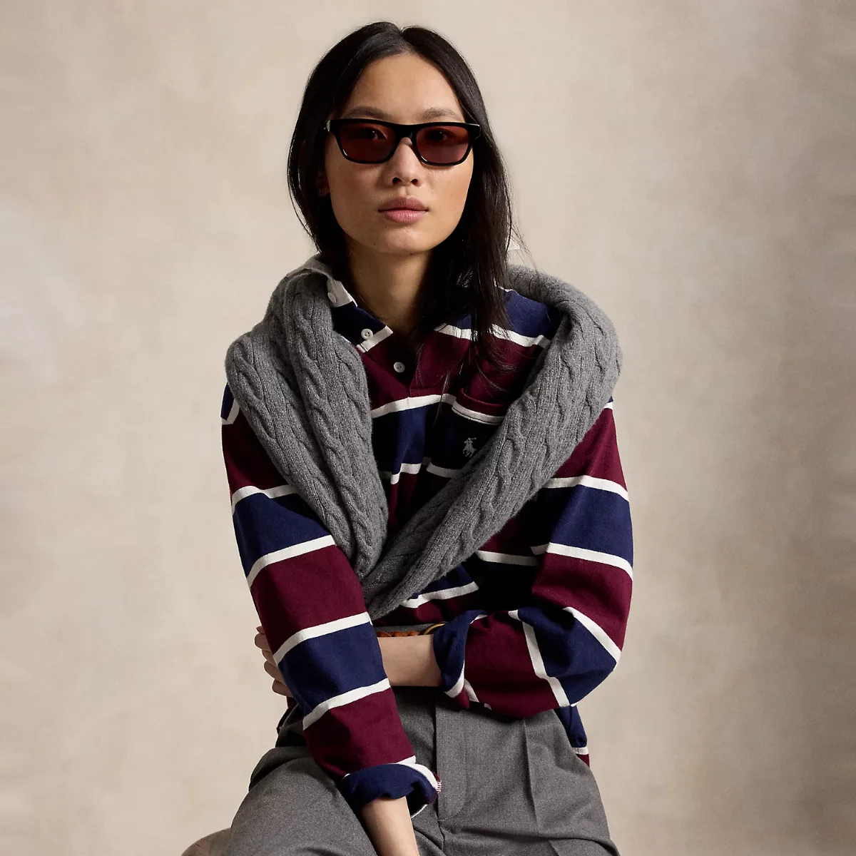 Oversize Cotton Rugby Shirt by Ralph Lauren