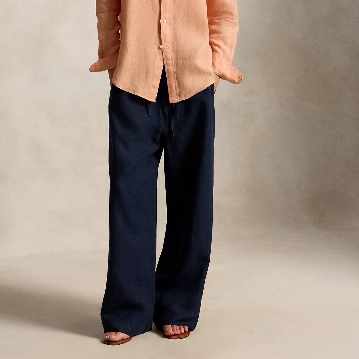 Linen Drawstring Pant