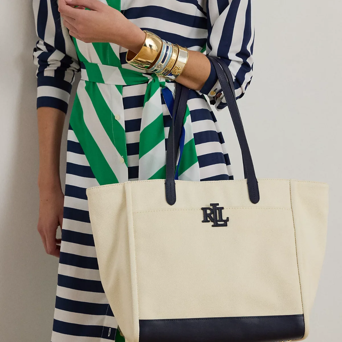 Canvas Large Cameryn Tote Bag by Ralph Lauren