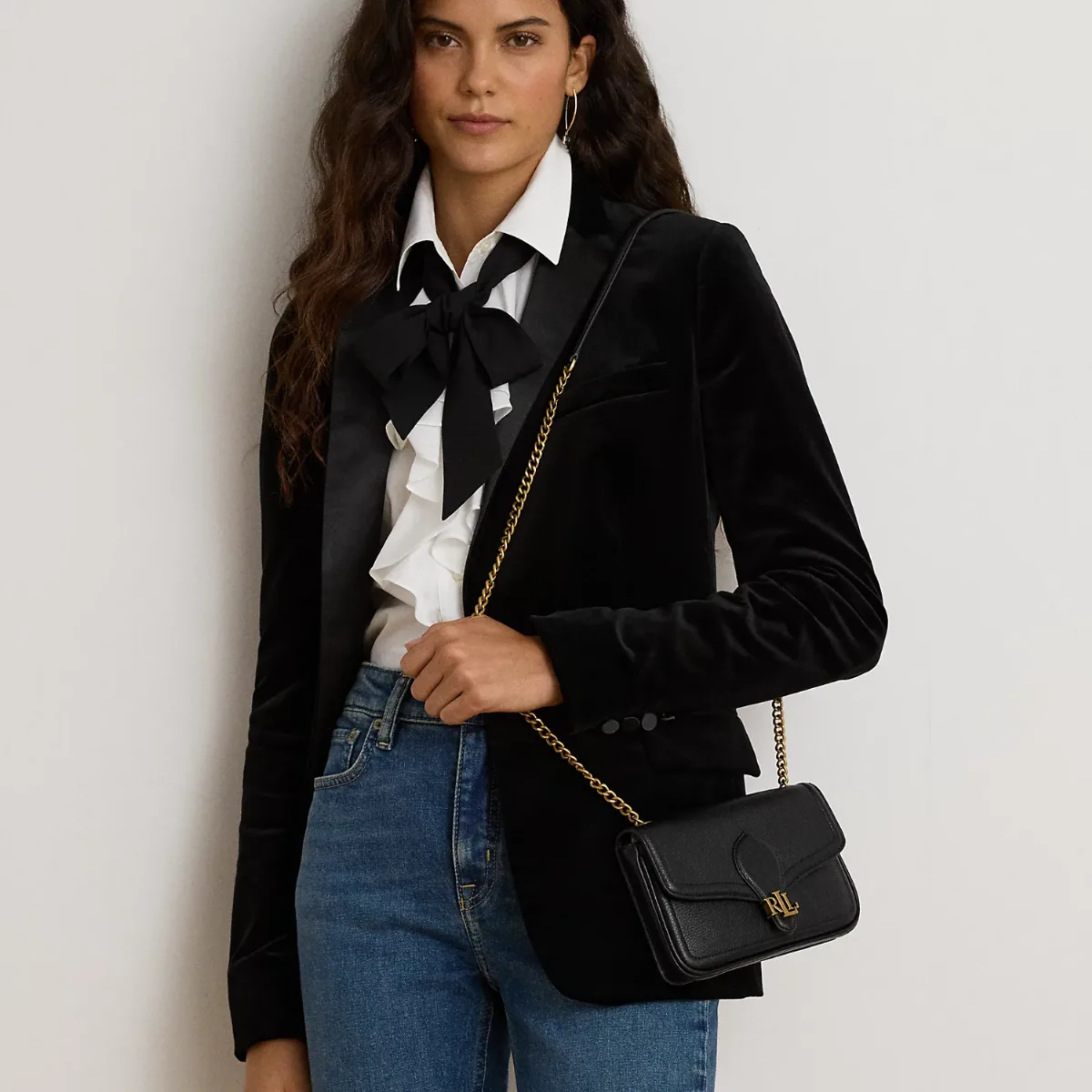 Pebbled Leather Bradley Crossbody Wallet by Ralph Lauren