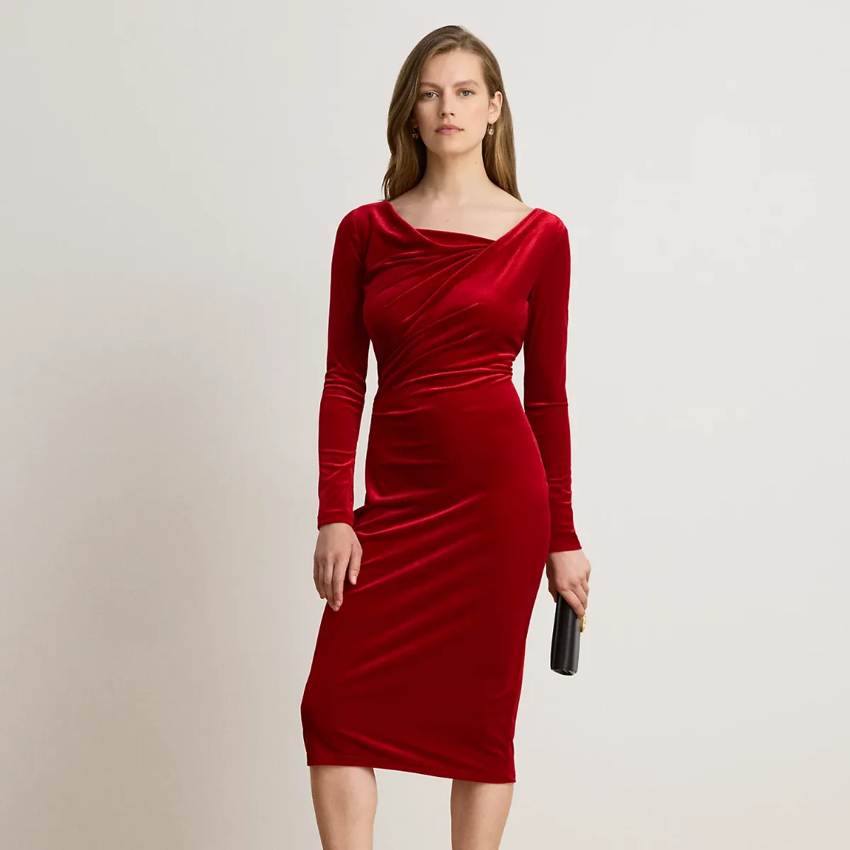 Long-Sleeve Velvet Dress by Ralph Lauren